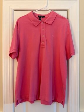 Lauren Ralph Lauren salmon pink pique polo Size 1X